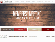Tablet Screenshot of 5pointscc.org